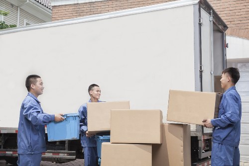 Moving truck serving a residential move in Ilford