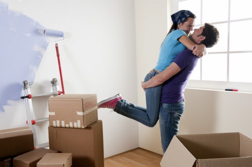 Careful handling of boxes and household items during an Ilford move