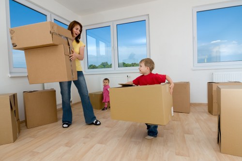 Reusable furniture prepared for charity donation after a move