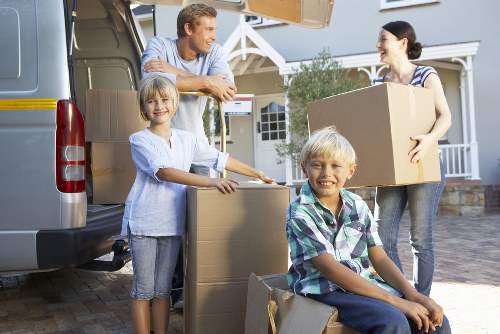 Local removals van serving residential streets in Ilford