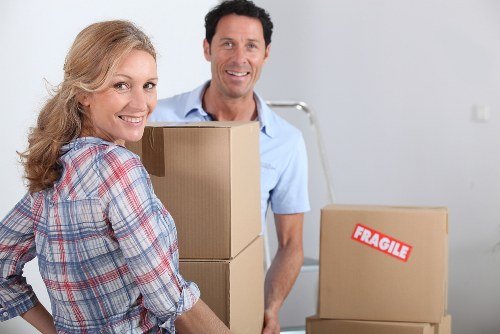 Preparation checklist for a van move in Ilford with boxes and furniture